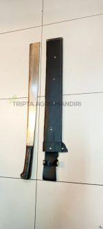 Golok Tramontina Lokal Bahan Baja 70 Cm Model Papak - Gambar 3