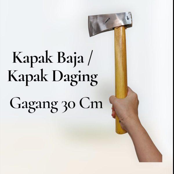 Kapak Baja Serba Guna Premium 700 gr Gagang Kayu 30 cm